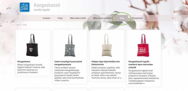 ks koduleht, mitu alamsektsiooni